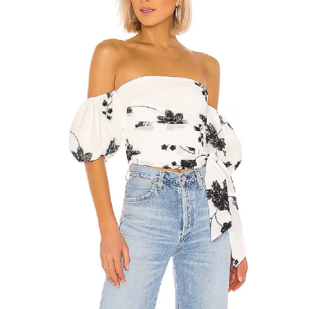 House of Harlow 1960 X Revolve Leya Embroidered Top